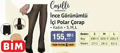 CASİLLİ İNCE GÖRÜNÜMLÜ İÇİ POLAR ÇORAP CASİLLİ İNCE GÖRÜNÜMLÜ İÇİ POLAR ÇORAP
